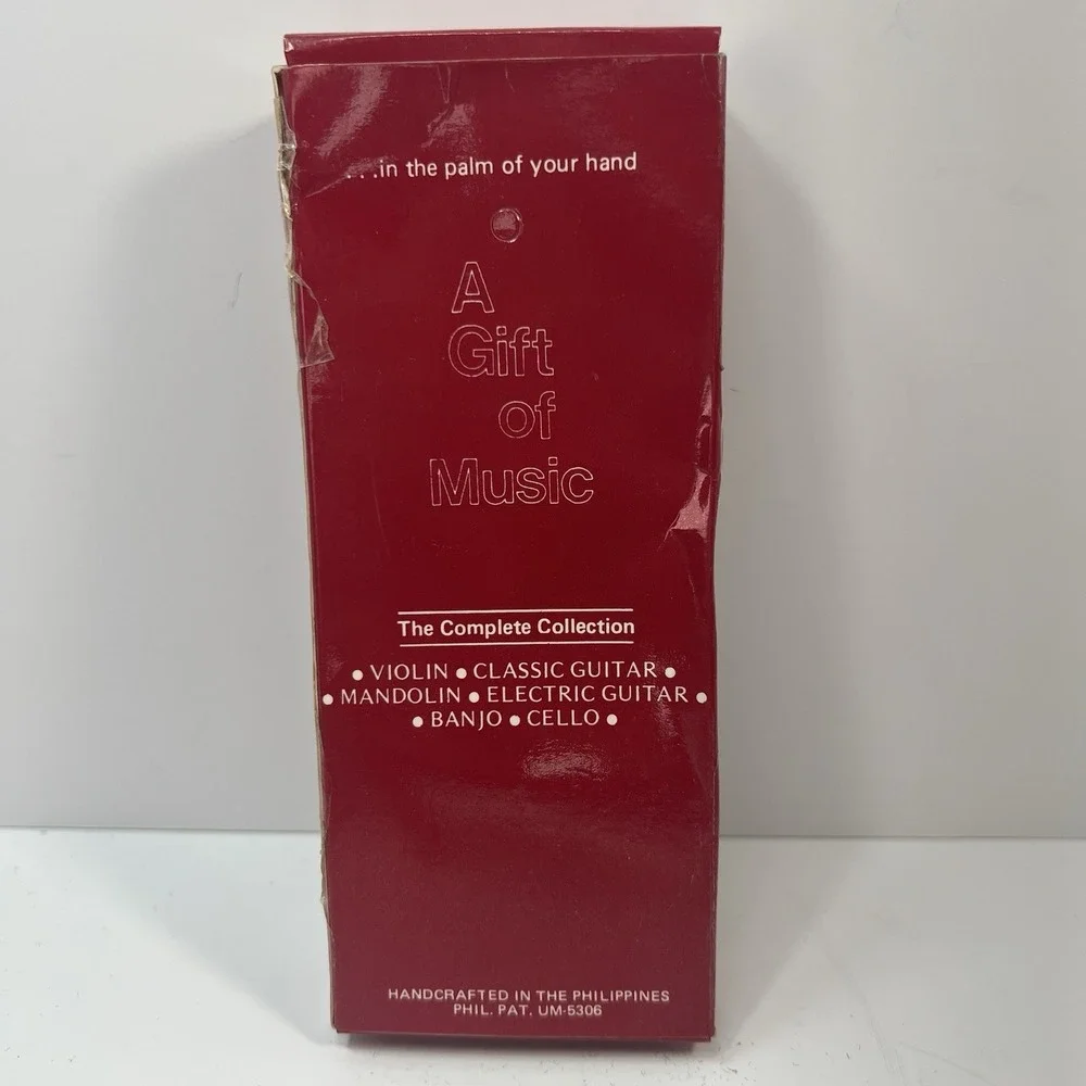 Pro-Mite Mandolin Ornament Unisex OS Brown Excellent Handcrafted Wood Miniature